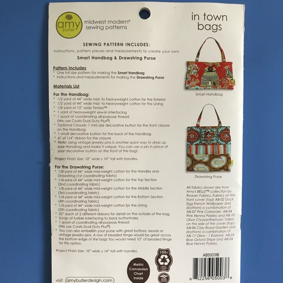 Amy Butler pattern with instructions NEW - Picture 2 of 3